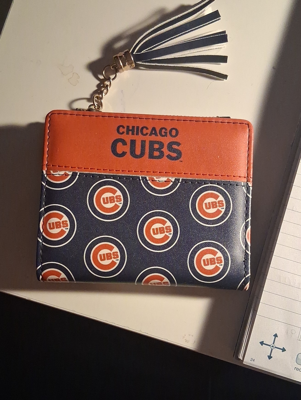 Chicago Cubs Navy & Red Tassel Wallet Genuine Merchandise